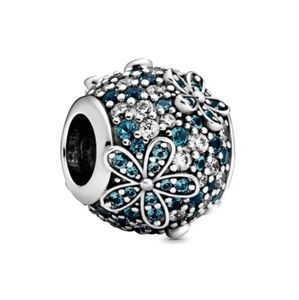 925 Sterling Silver Blue FlowerCharm